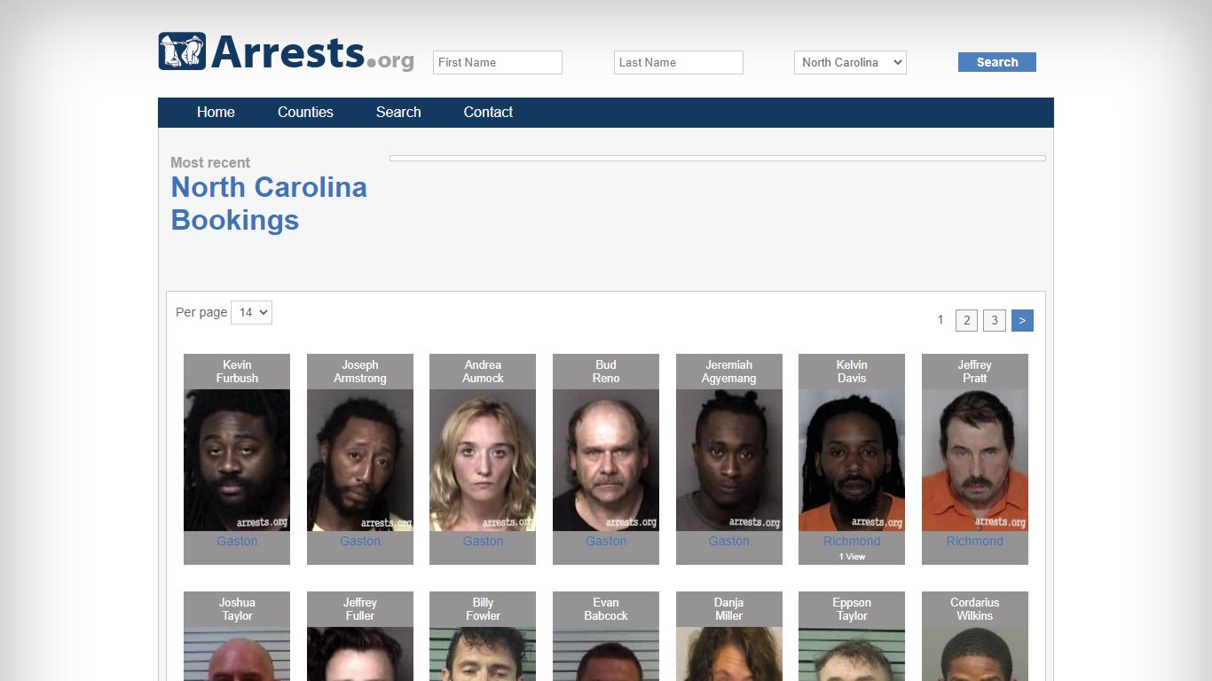 North Carolina Arrests and Inmate Search