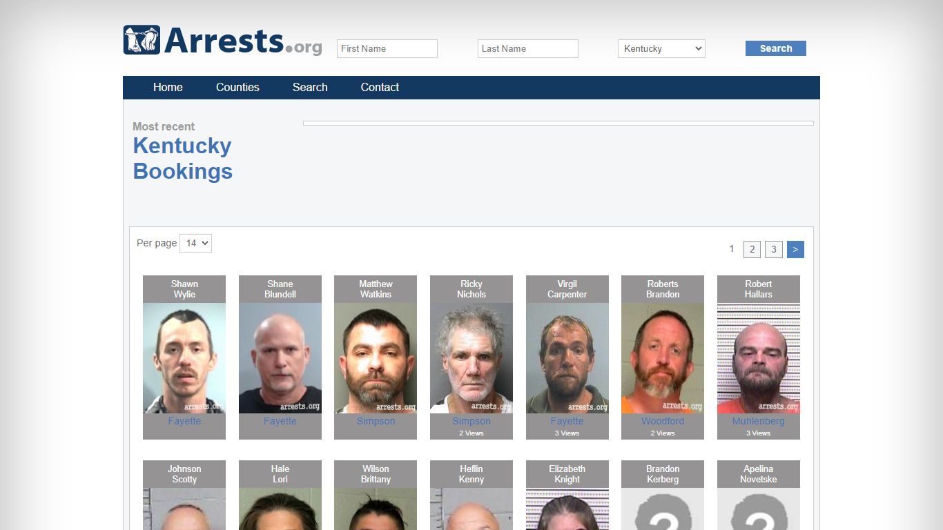 Kentucky Arrests and Inmate Search